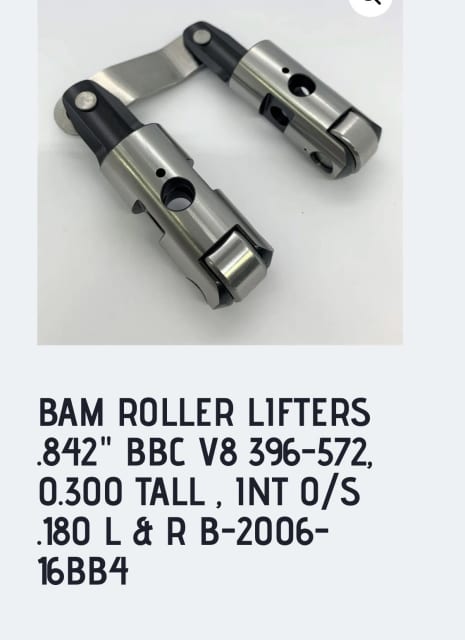 BAM Solid Roller Bushed Lifters To Suit BBC | Engine, Engine Parts ...