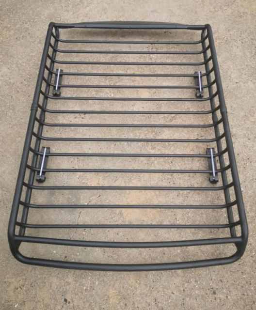 Car Roof Rack Basket Luggage Carrier Vehicle Cargo Steel Black 140x100