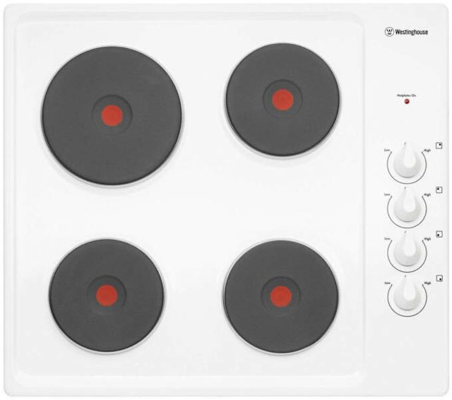 Westinghouse 60cm Electric Cooktop (White) Model WHS642WA RRP 549.00