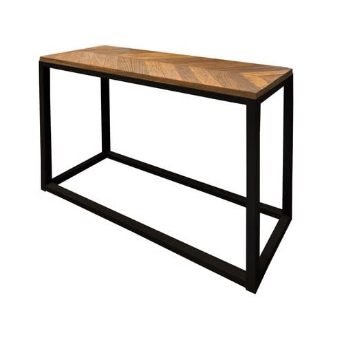 1000mm Wide Industrial Rustic Hall Console Sofa Table Herringbone