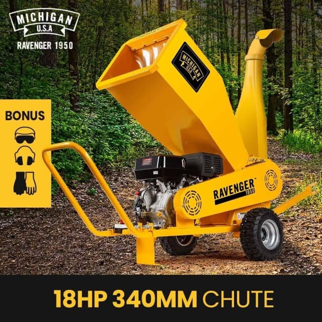 18HP Wood Chipper Garden Shredder Mulcher Tree Petrol Branch Other