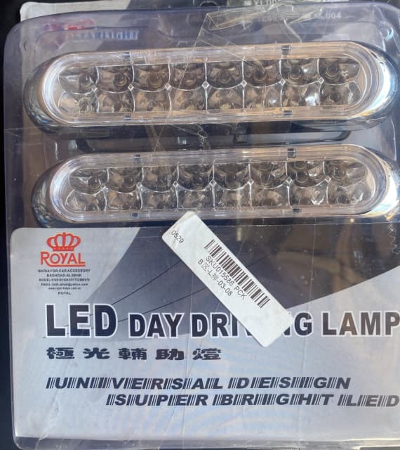 ROYAL Car LED Day Driving Lights 12V DC Lamp Lights only No other ac