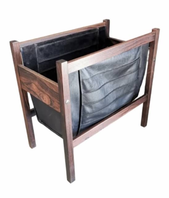 RARE Rosewood MID CENTURY Magazine RECORD Stand RETRO Side Table RACK