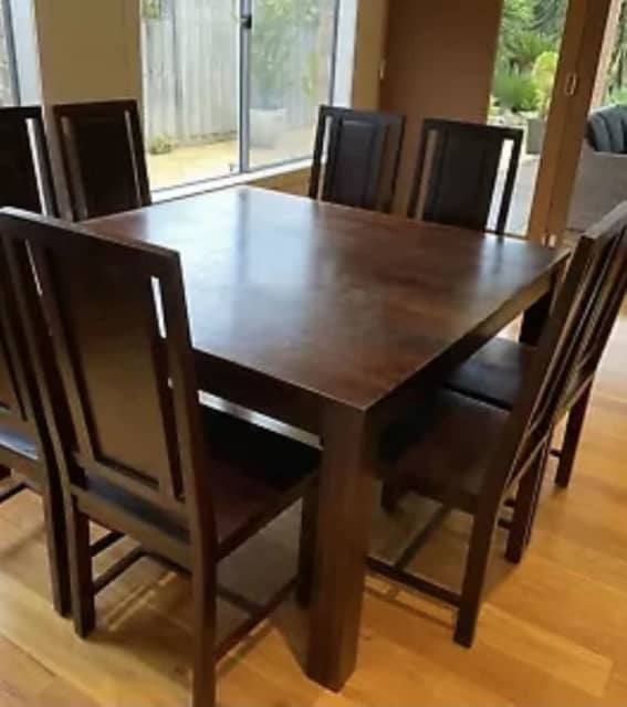 Dining Table with 8 chairs FREEDOM IMPORTS Dining Tables Gumtree