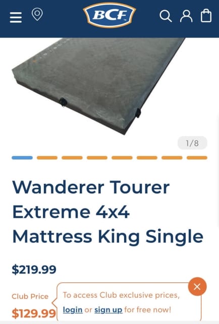 wanderer premium 4x4 mat single