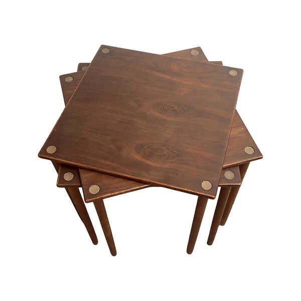Mid Century Modern Danish Nest of Side Tables Buffets & Side Tables