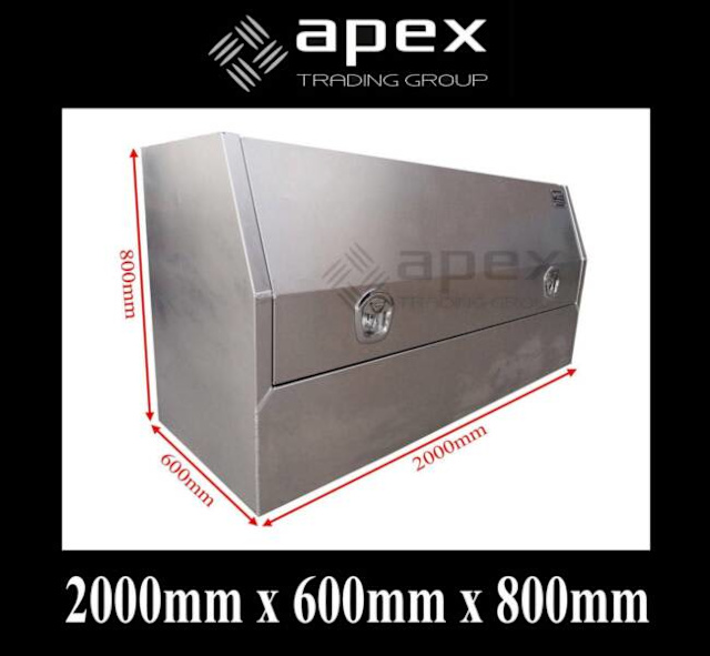 APEX FLAT ALUMINIUM TOOLS BOX TOOLBOX UTE TRUCK CANOPY STORAGE 2068HFP