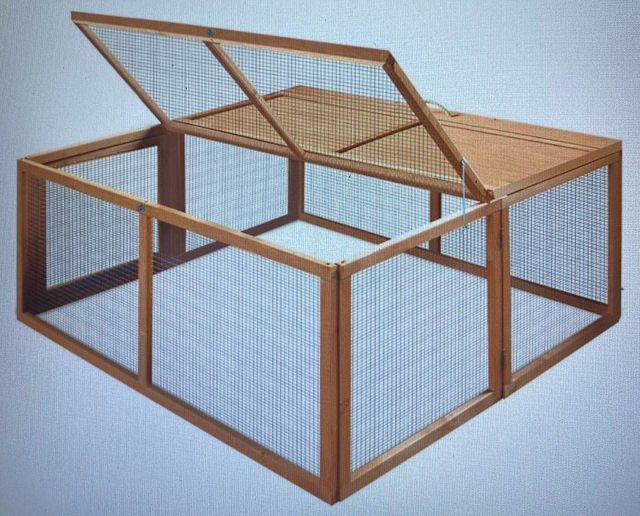 Foldable Wooden Chicken Coop Cage Backyard Rabbit Hutch Poult Pet