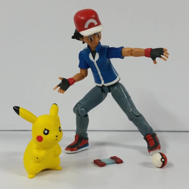 Pokemon Ash Ketchum & Pikachu Action Figure 4.5 inch Nintendo Tomy ...