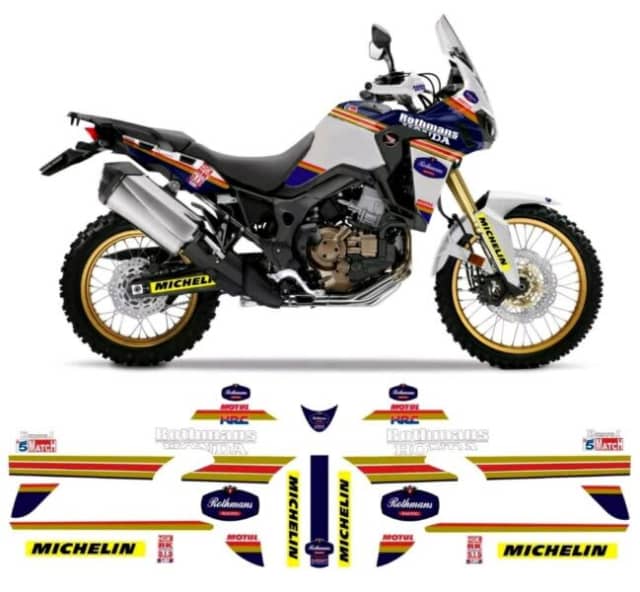 HONDA AFRICA TWIN CRF1000 ROTHMANS REPLICA GRAPHIC DECALS KIT Motorcycle & Scooter Accessories