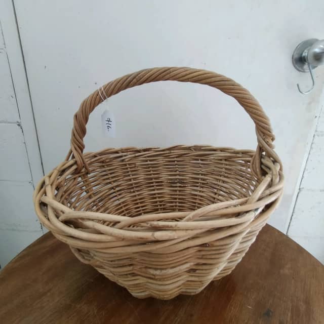 Round cane twisted handle basket. Size in pics Decorative Accessories