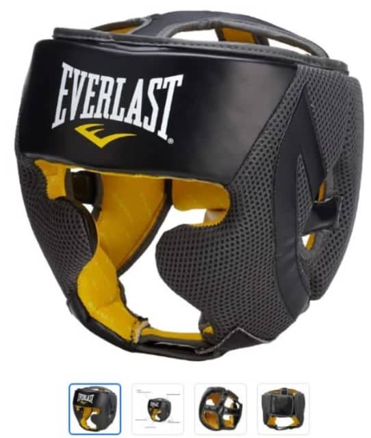 Used Everlast Evercool Headgear Face Guard Boxing Martial Arts MMA UFC