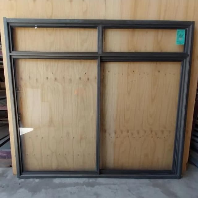 Bronze Aluminium Framed Sliding Window 1840mm High x 2070mm Wide