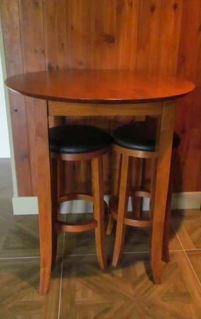 used bar table and stools