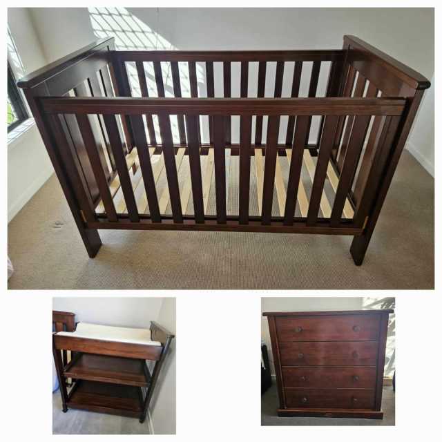 Boori Cot Bed Change Table Chest of Drawers Cots Bedding in Wulguru QLD Gumtree Australia