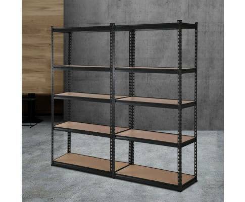 2x1.5M Warehouse Shelving Racking Storage Garage Steel Metal Shelves ...