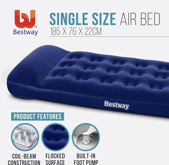 Built in outlet sidewinder air mattress