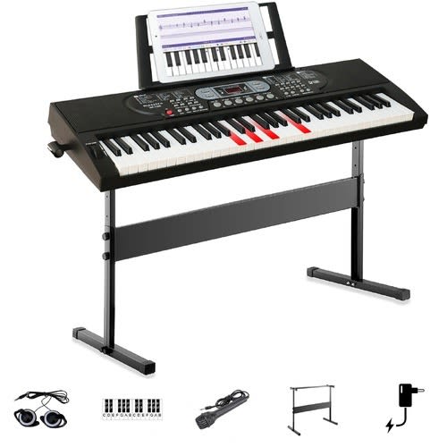 Maestro L100 Beginner 61Key Digital Lighting Piano Keyboard Package w