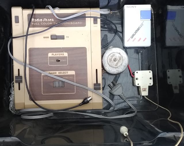 70s Radioshack Full Color TV Scoreboard Vintage Brass Fishing Rods Saw