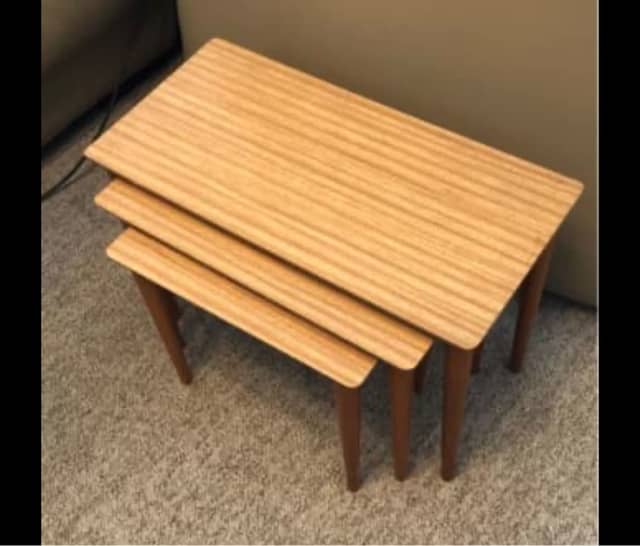 Collectable Vintage Set of 3 Stackable lounge tables Other Furniture