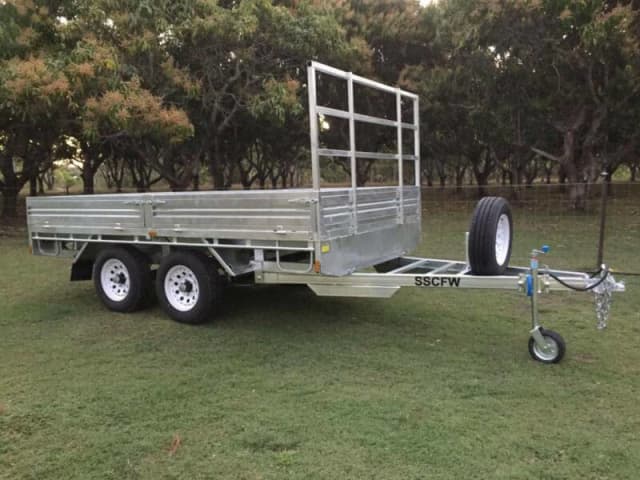 12x7 Galvanised Tandem Axle Flat Deck Pig Trailer | Trailers | Gumtree ...