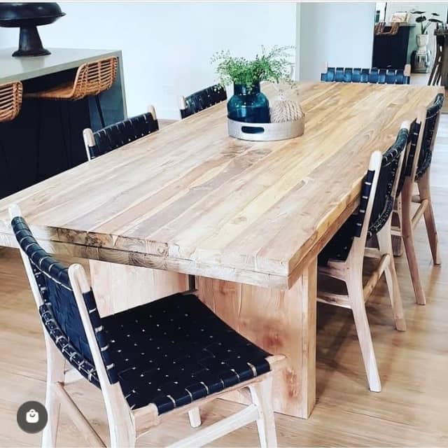 NEW SOLID RECYCLED TEAK DINING TABLE 100/250cm STUNNING !!! Dining