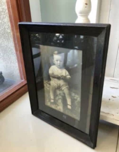 .Antique Framed Photograph of Young Child* Wall Art/ Picture Art