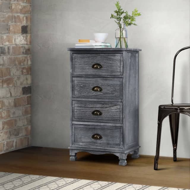Drawers Vintage 4 Chest of Drawers Grey Nightstand Dressers