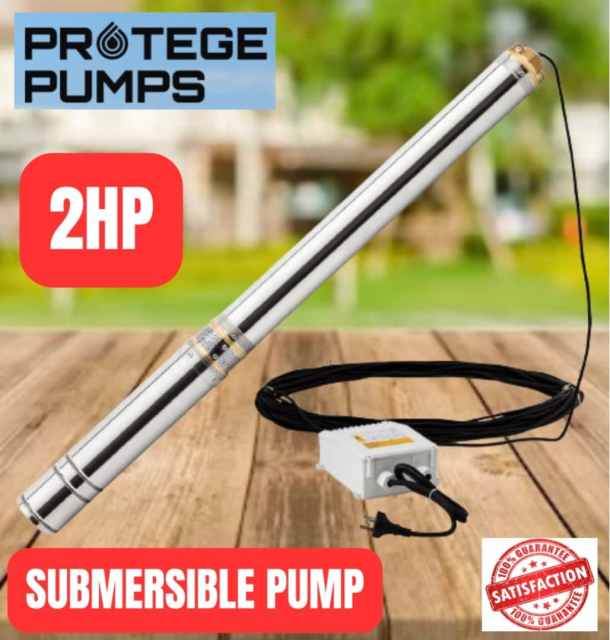 2HP Submersible Bore Water Pump 155M Max Head Limited Stock Garden