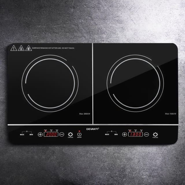 Devanti Electric Induction Cooktop 60cm Portable Kitchen Ceramic Glass Cooktops & Rangehoods