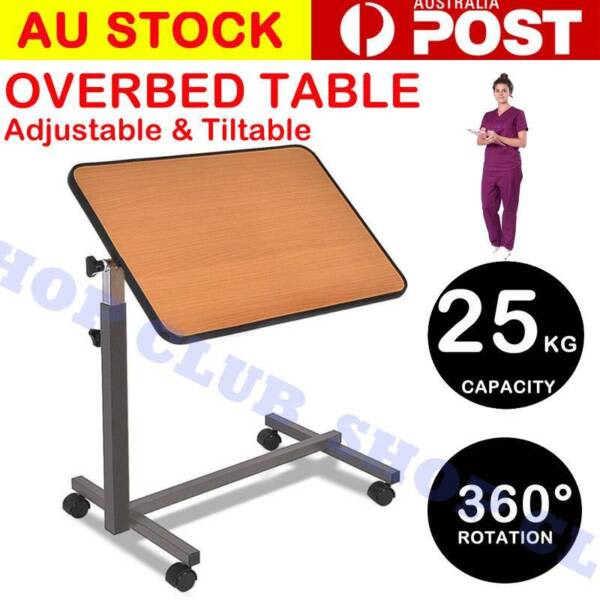 Overbed Table Bedside Mobility Study Medical Hospital Laptop Meal Adju