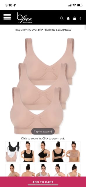 BFree Maternity Bras Nude/Pink x 3 M/L