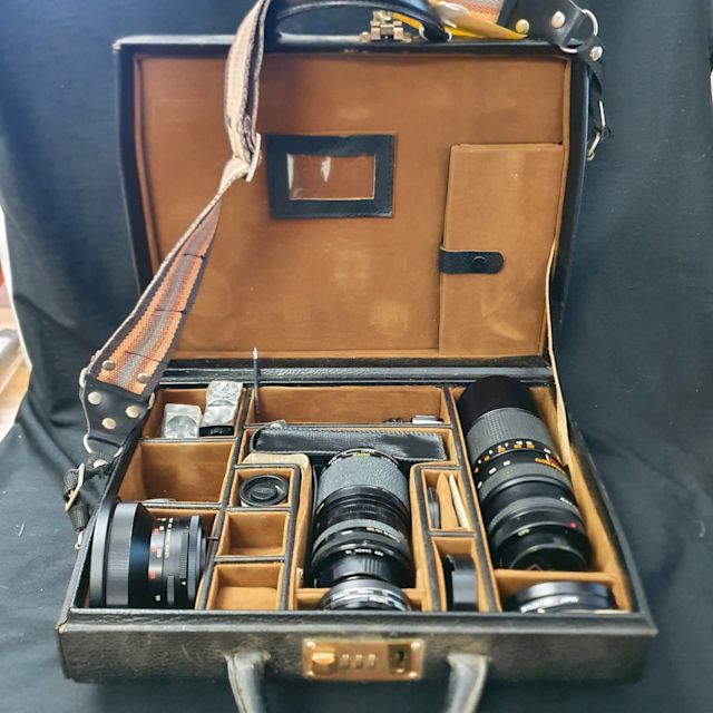 Vintage Camera Lens Tokina, Tamron to suit Canon in Case Lenses in