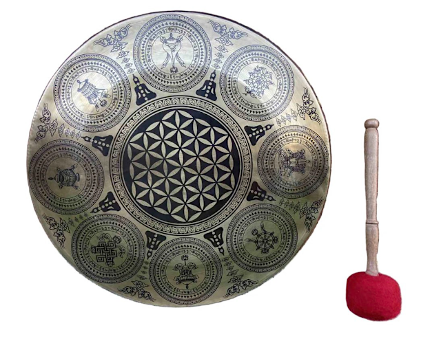 Gong-Percussion Instrument-42 cm-Sacred Geometry-Flower Of Life Gong ...