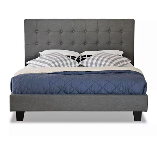 BRAND NEW GREY “AMELIA” Modern Fabric Bed Frames delivery Beds