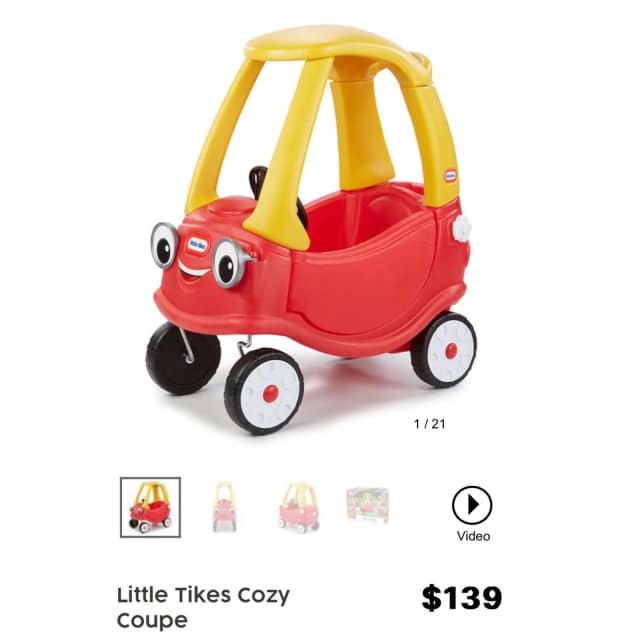 Little Tikes Cozy Coupe Children Toddlers Push Car Rideon Toy Toys Outdoor Gumtree