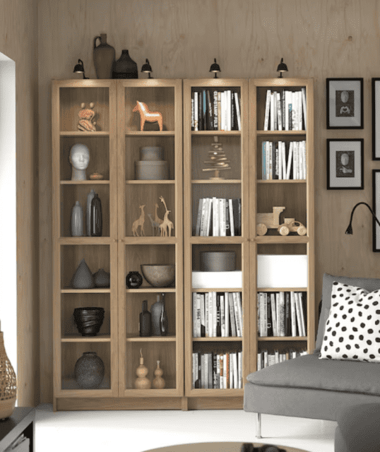 ikea billy bookcase with glass doors x 2 Short version 15 each