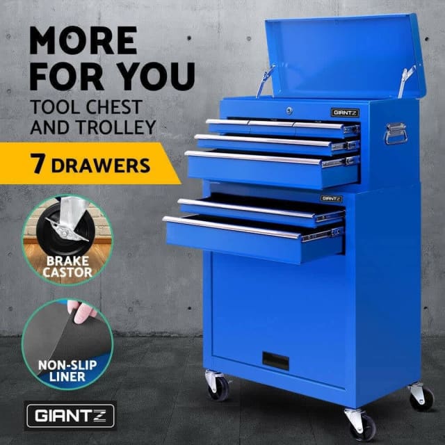 Giantz 7 Drawer Tool Box Chest Storage Garage Toolbox Organise