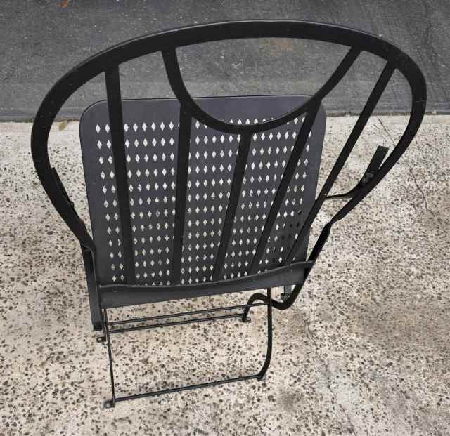 Wrought Iron Folding Garden Chairs Outdoor Dining Furniture in Bowral
