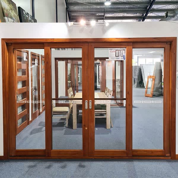 Cedar Timber 4 Panel Sliding Door FSSF w/screen Building Materials in