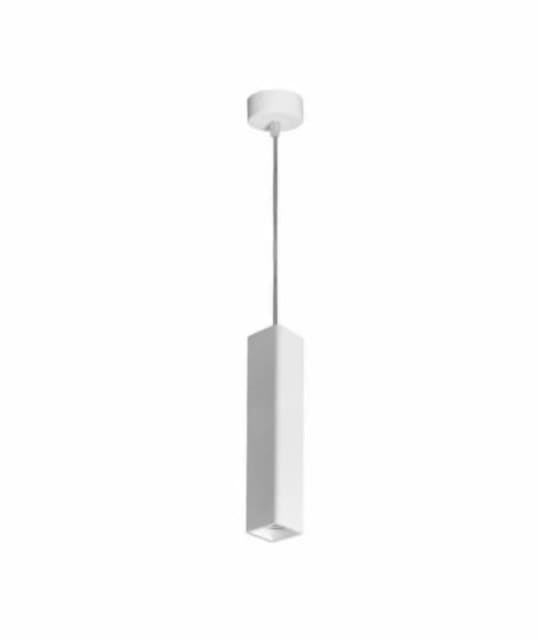 Crompton Cubis Square Pendant Ceiling Light Matt White (Plaster