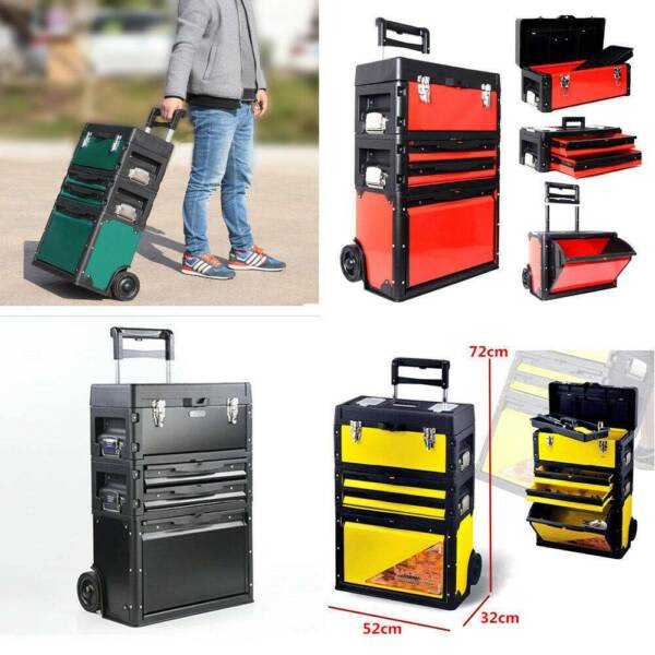 Wowmart 2Drawer 3Pcs Rolling Toolbox Trolley Storage (901) Tool