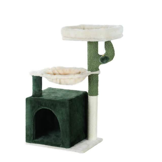 Cat Tree 78cm Scratching Post Tower Scratcher Wood Condo House Bed Toy