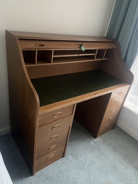 Roller Desk - Vintage - lockable (with key) | Desks | Gumtree Australia ...