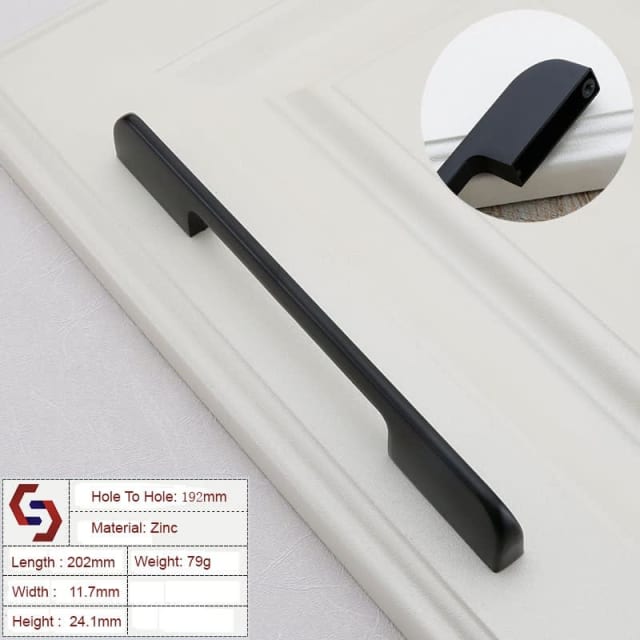 Zinc Kitchen Handles Drawer Bar Handle Pull BLACK hole to... Gumtree