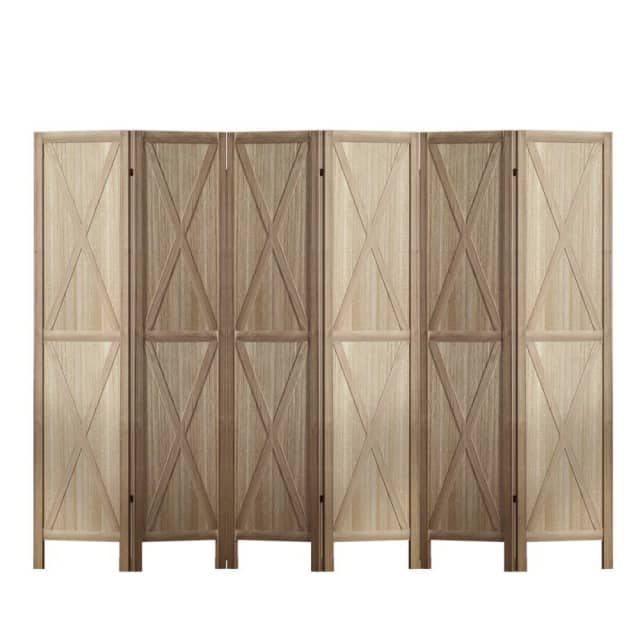 Artiss Silon Room Divider Screen Privacy Wood Dividers Stand 6 Panel