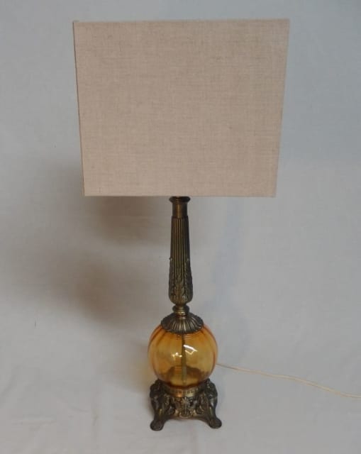 Vintage 20th Cent. USAmade Cornell Hollywood Regency table lamp boho