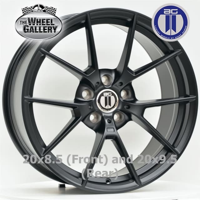 AG M400 20 Staggered ET35 Black Set of 4 Wheels Wheels, Tyres & Rims