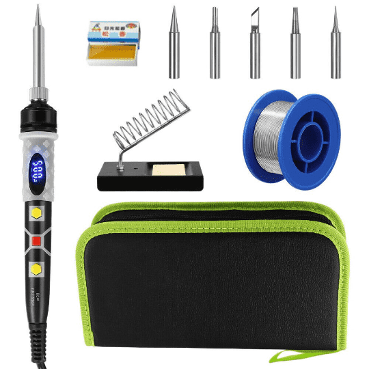 80W Soldering Iron Kit Electric Welding Tool Solder Tips Adjustable