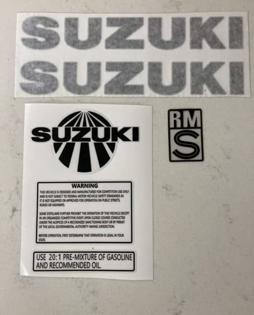 Suzuki 1975 RM125 Decal Set / Sticker Kit Motorcycle & Scooter Parts